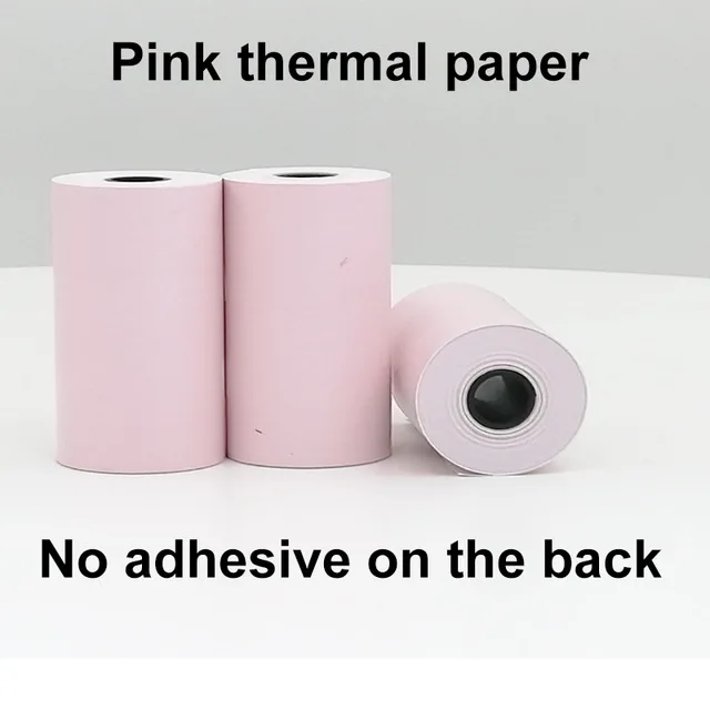 3 rolls 57x30mm thermal Label Sticker Receipt Paper for 58mm A6 perpage printers Soft Silicone Protection Case - Цвет: Pink Thermal Paper