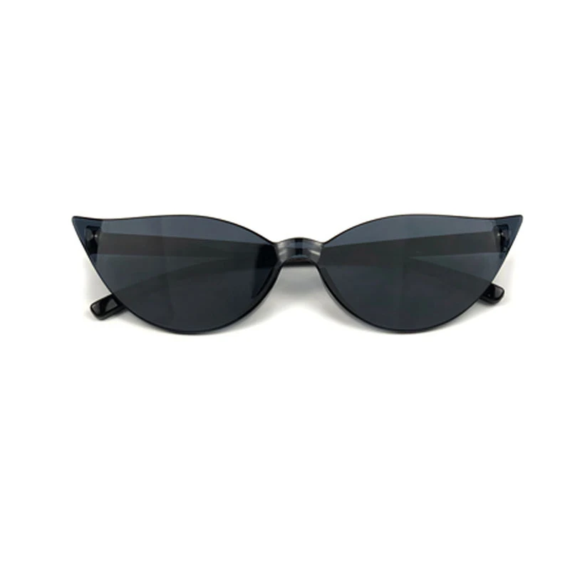 Новые солнцезащитные очки с большой оправой кошачьи глаза Европейская и американская мода Ретро Персонализированные Солнцезащитные очки для мужчин и женщин - Название цвета: black