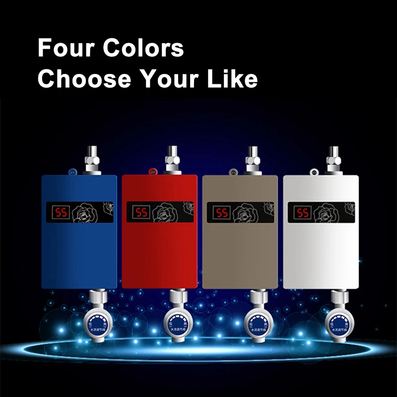Universal 300W Electric Water Heater Instant Tankless Water Heater 220V 3KW Temperature display Heating Shower+Shower Nozzle