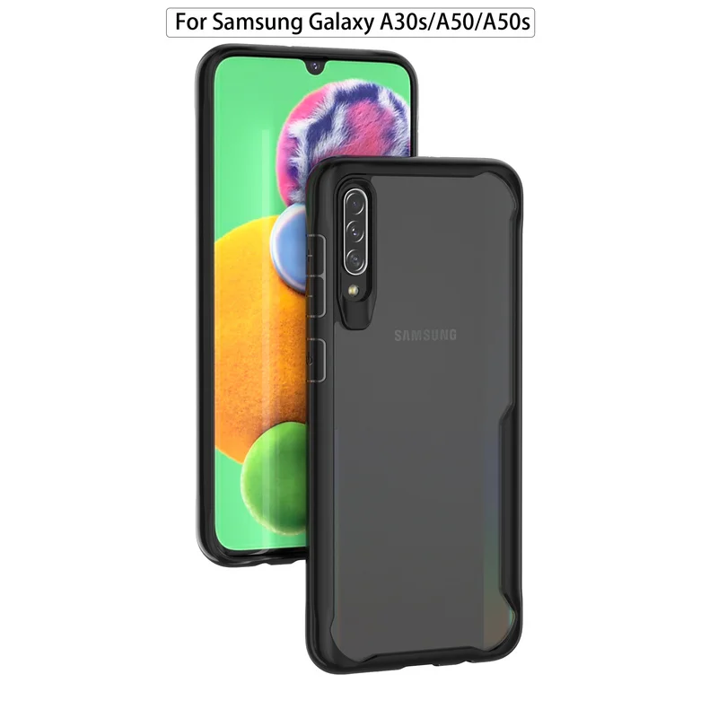 Чехол для телефона Samsung Galaxy A50s A50 прозрачный акриловый ТПУ Мягкий силиконовый