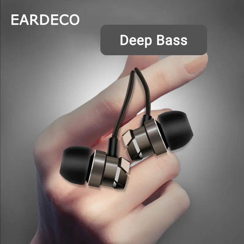 Наушники-вкладыши EARDECO золотистые в форме спирали проводные басовые наушники для