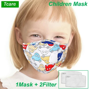 

Tcare PM2.5 Children Face Mouth Mask Respiratory Valve Cartoon Smog Kids Mask Warm Dust Mask Fits 3-12 Years Old Boy and Girls