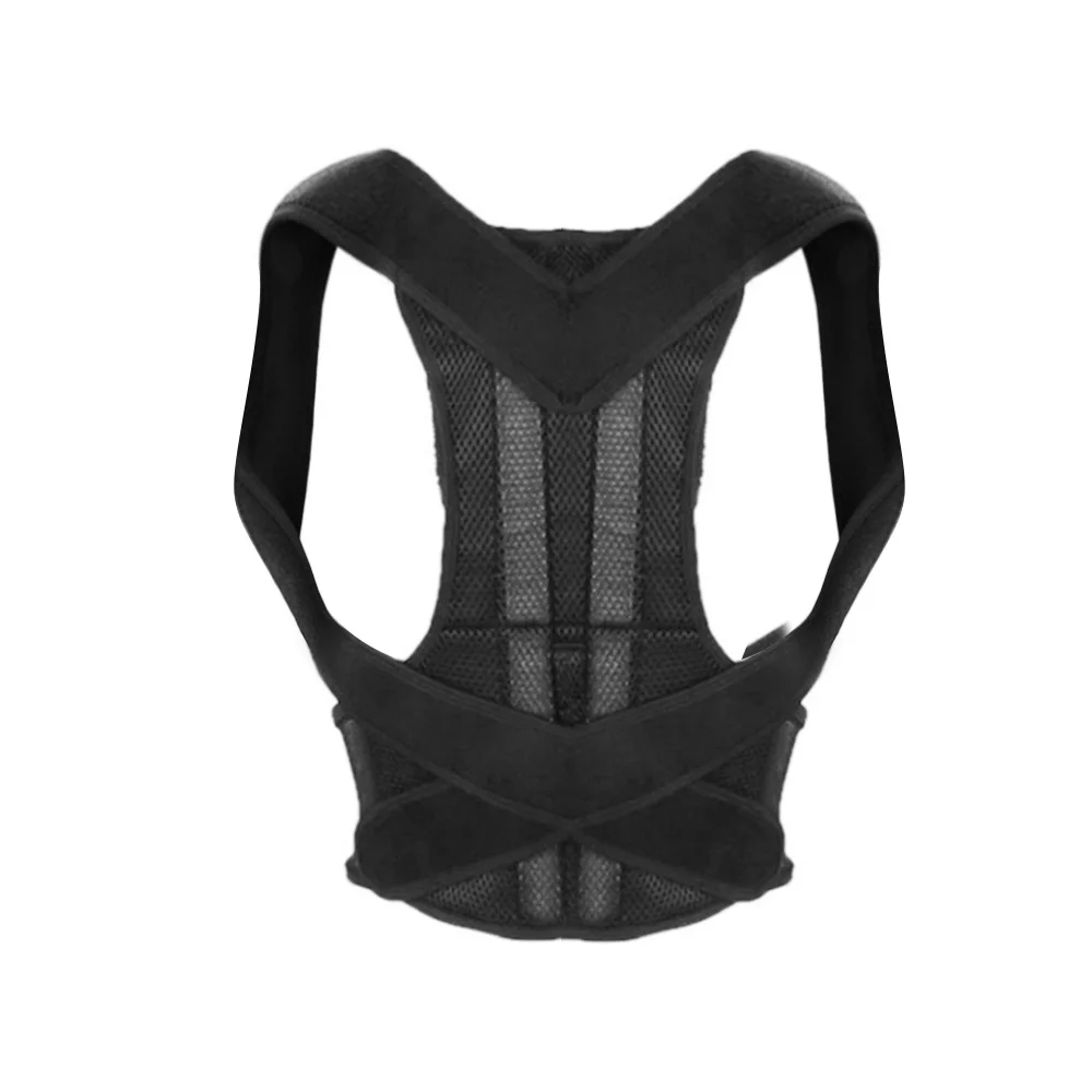 Unisex Black Posture Corrector Corset Beauty Adult Posture Corrector Belt Polyester Fiber Body Contouring Posture Corrector