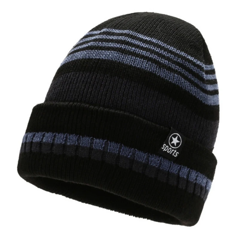 Удобные зимние вязаные шапки унисекс с манжетами, шапки с подкладкой из плотного флиса, повседневные Хип-хоп шапки с черепами вязаный берет, шапки
