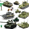 Military Vehicles Tank Sets SWAT Army City Police Technic T34 Model Building Blocks DIY Brick Kids Toys Classic World War II WW2 ► Photo 1/6