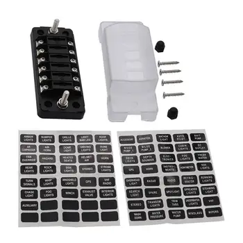 

F4142B-6 32V DC 20A 6 Way Fuse Box Block Fuse Holder Box Car Circuit Blade Car Fuse Accessory With 2 Sticker And 4 Screws