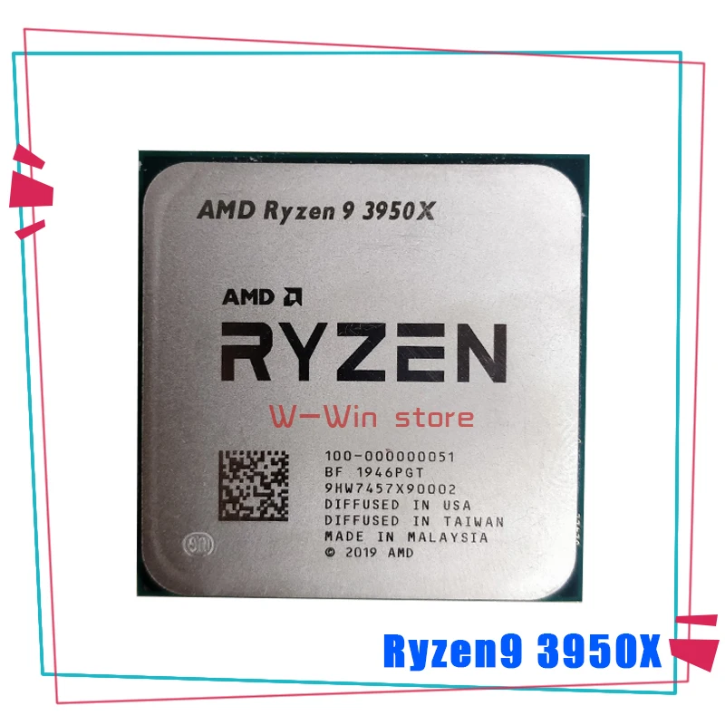 AMD Ryzen 9 3950X Ryzen 9 3950X R9 3950X 3.5 GHz 16-Core 32-Thread CPU  Processor 7NM L3=64M 100-000000051 Socket AM4
