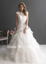 

2021 new Top Fasion Seconds Kill Wrap A-line Tank free Shipping So Romantic Bridal Gown Ball Cap Sleeves Bespoke Wedding Dresses
