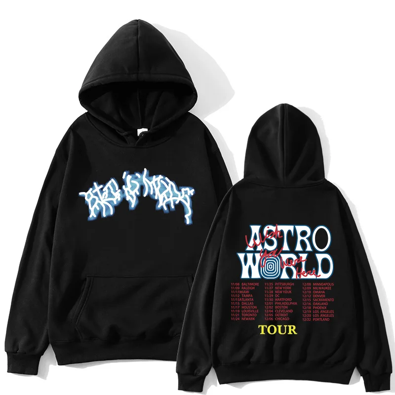 Мужская толстовка с капюшоном travis scoff tour ASTROWORLD уличная одежда высокого качества в