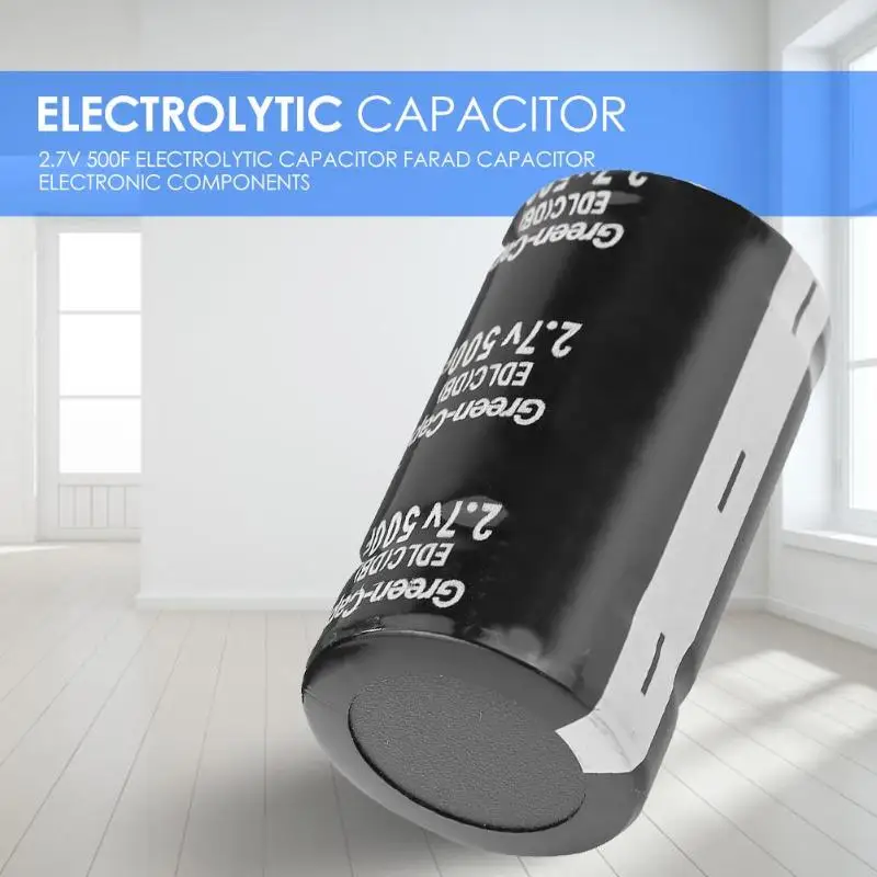 2,7 V 1A металлический фарад конденсатор прочные электронные компоненты 500F электролитический конденсатор необходимые автомобильные цепи поставки