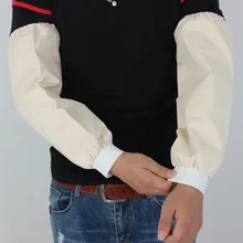 Белые рукава с манжетами, холст, чистый хлопок, толстый, противообрастающий, прочный, чистый хлопок, электросварка, нарукавник, безопасность труда, чистый хлопок