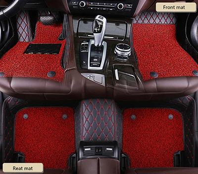 Black with red ZRCGL универсальный автомобильный коврик для Renault все модели captur megane scenic kadjar fluence коврик для машины Espace Talisman Latitud - Название цвета: Black with red