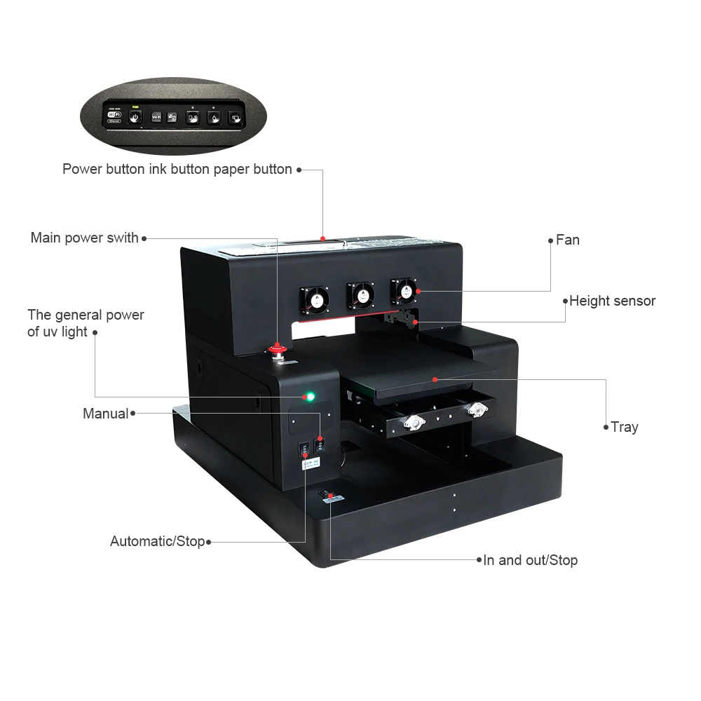 OYfame A3 УФ планшетный принтер для Epson DX5 головка принтера Быстрая скорость телефона