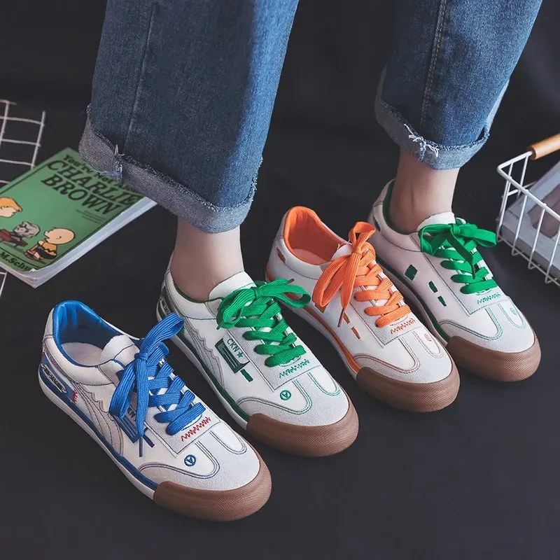 

Slip on Flat Canvas Shoes Women Checkered Vulcanize Shoes 2020 Color stitching Female Casual Loafers Ladies Lazy Shoes sneaker