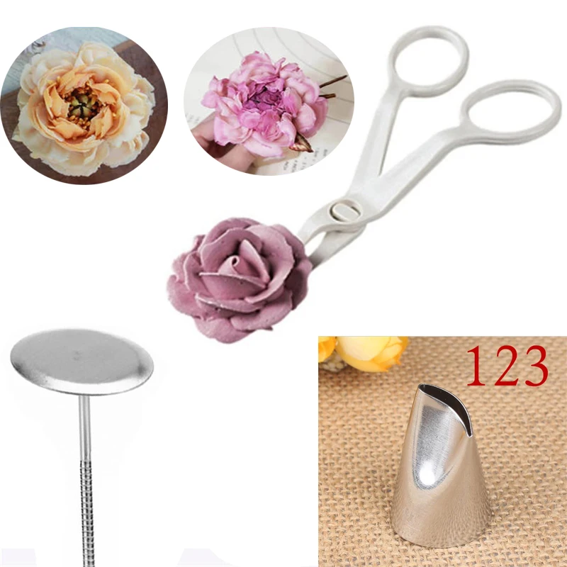Piping Flower Scissors Fondant Cake Decoration Tool 3pcs/set Icing Cream Nails Piping Flower Scissors Fondant Cake Decoration Tool 3pcs/set Icing Cream Nails
