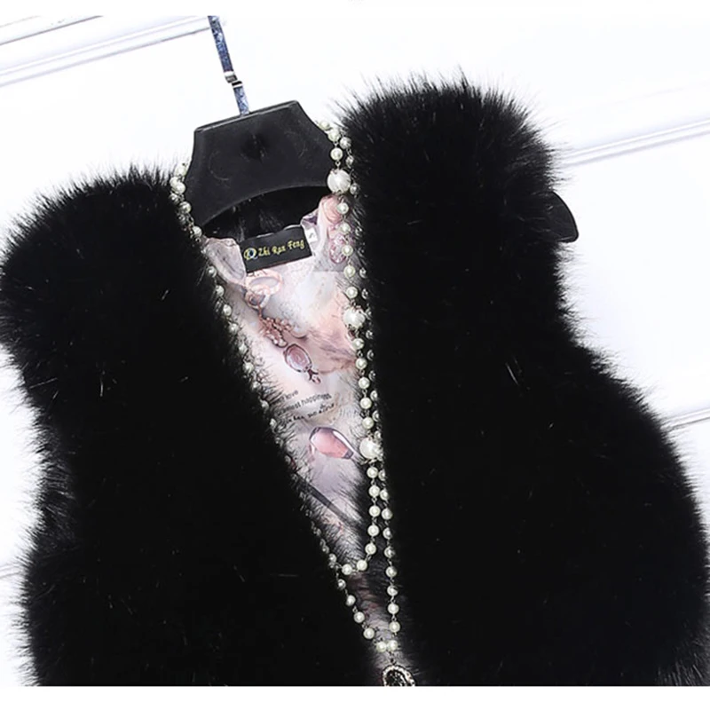 Autumn Winter Faux Fur Coat Women Casual Elegant Slim Thick Warm Short White Vest Oversize Fur Jackets Female Plush Outwear