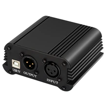 B. BMIC 48V USB фантомный источник питания USB кабель Micro-phone кабель для мини микро-телефона конденсатор записывающее оборудование-черный