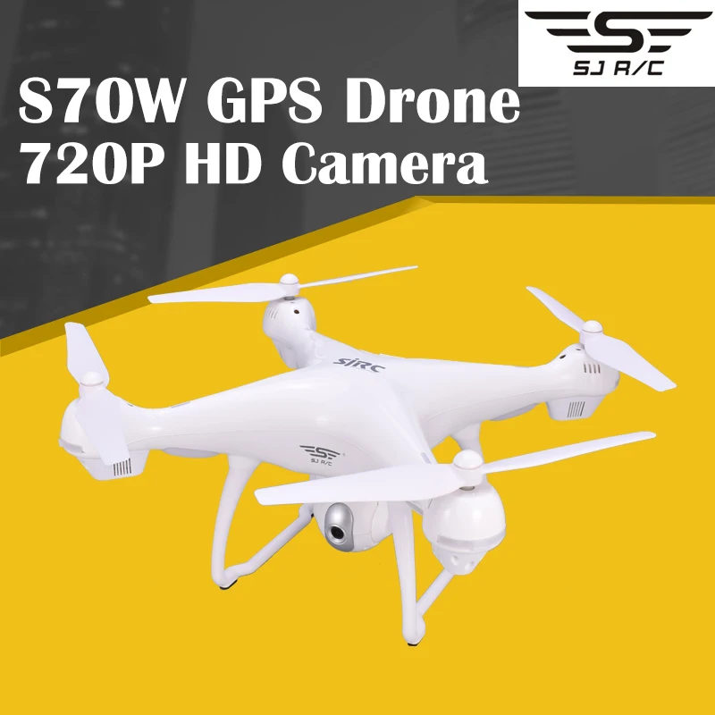 SJRC S70W GPS Дрон Радиоуправляемый квадрокоптер с Wifi FPV 720P широкоугольная HD камера