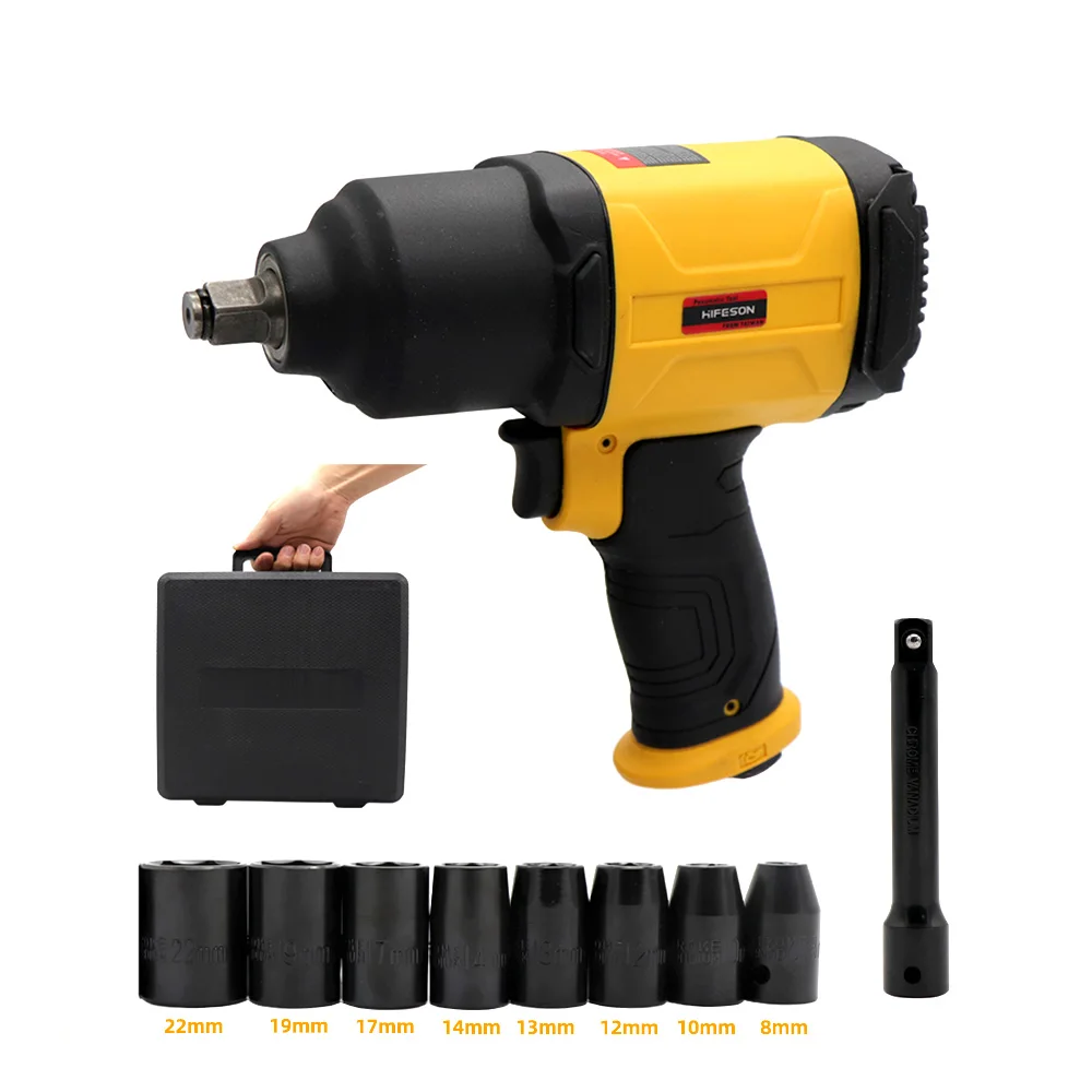 HIFESON Air Pneumatic Wrench Tool Spanner Power Tools  Tire Remoual Torque Impact Sleeves Spanners Air Tools