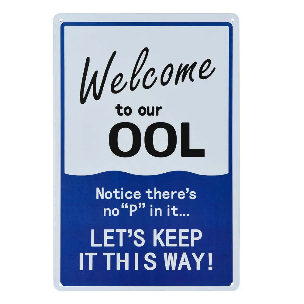 DL note sign:Humor Pool Rules Signs добро пожаловать в наш Ool Metal Sign No Pee для жилых или коммерческих