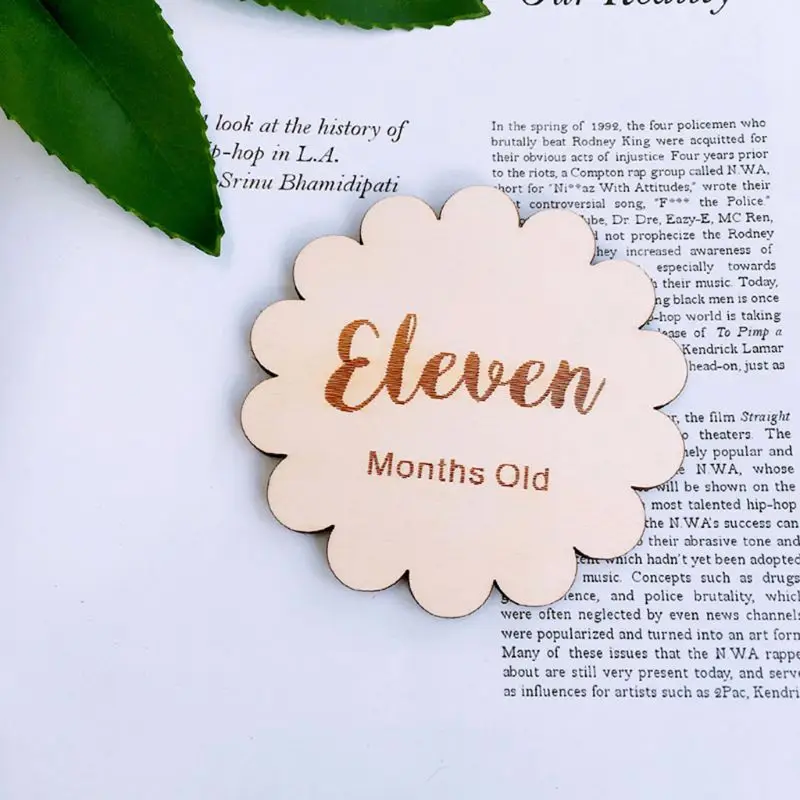 12 Pcs/set Nordic Style Baby Birth Month Number Birthday Commemorative Newborn Full Moon Photography Props Milestone Card
