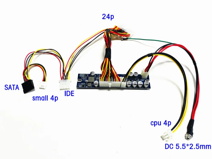 250W DC 12V input ATX Peak PSU Pico ATX Switch Mining PSU 24pin MINI ITX DC to Car PC Power Supply For Computer