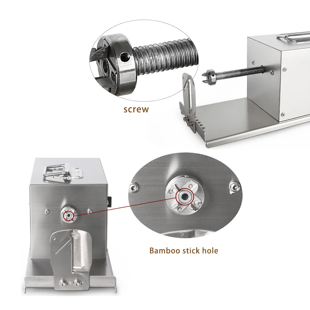 Electric Spiral Potato Machine W/ Counter Potato Stick Toronto French Fries Stainless Steel Automatic Food Processors Commercial