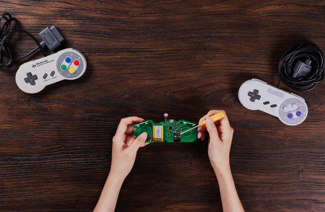 8BitDo Mod Kit for Original NES Bluetooth Gamepad for Original SNES/SFC Controller for Windows Android macOS Switch