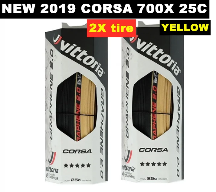 Vittoria Corsa G+ Competition Graphene 2,0 700x25 Black Tan 320 TPI шины для дорожного велосипеда - Цвет: CORSA  yellow 25C