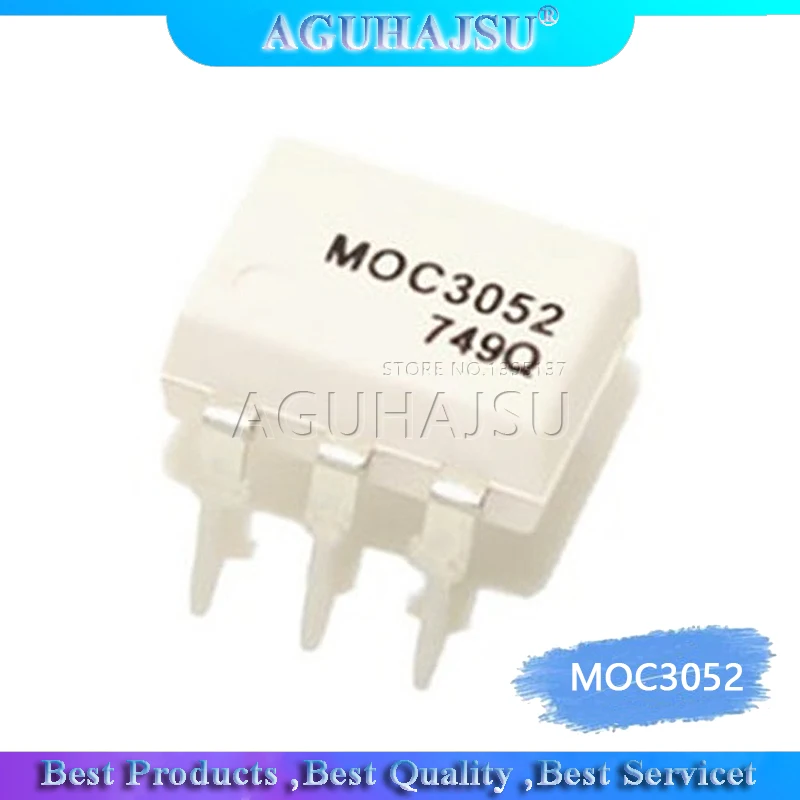 10pcs Moc3052 Dip6 New Optocoupler Bidirectional Thyristor Driver