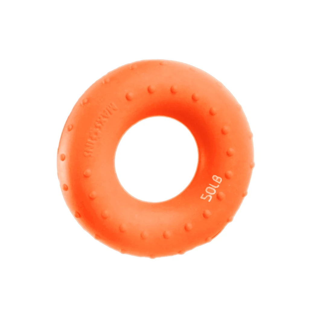 Пончики резиновый ручной палец захват Круглый рука усилители рука тренировка запястья упражнение кольцо 50 фунтов - Цвет: Оранжевый