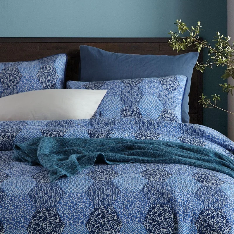 Quality Bedspread Quilt Set 3PCS American Style Printed Washed Cotton Quilts Bed Covers AB-Side King Queen Size Summer Coverlet