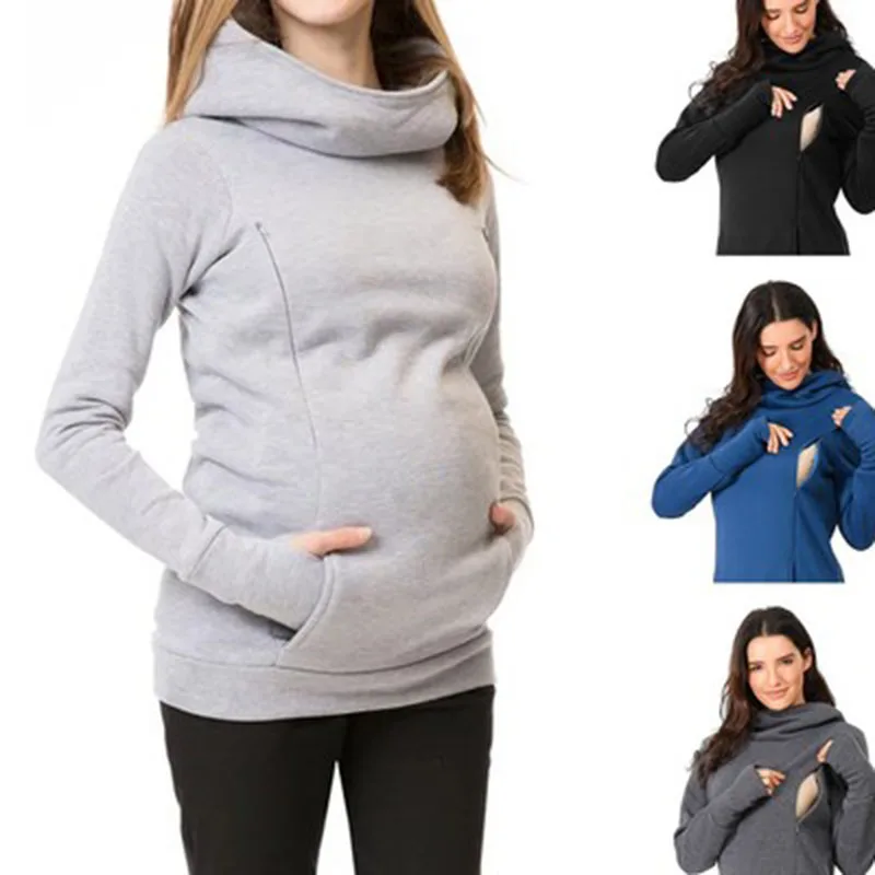 emotion moms maternity clothes nursing pregnant dress maternity shirt fashion clothes for pregnant women maternity dresses Clothes for Pregnant Women Clothes for Nursing Mothers Warm Maternity Hoodie Clothes for Nursing Pregnant Woman Clothes Pregnant