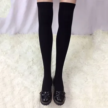 

Women Stockings Christmas Solid Warm Cable Long Boot Over Knee Thigh High Stockings Sexy women's stockings chaussettes femme