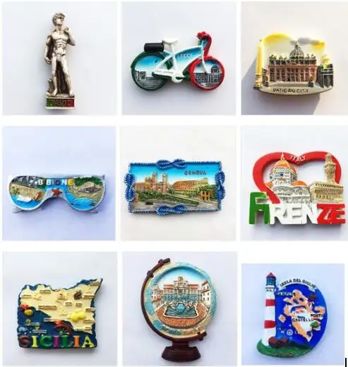 NOTO CATHEDRAL Italy tourist souvenirs Diorama decorative crafts fridge magnet stickers | Дом и сад