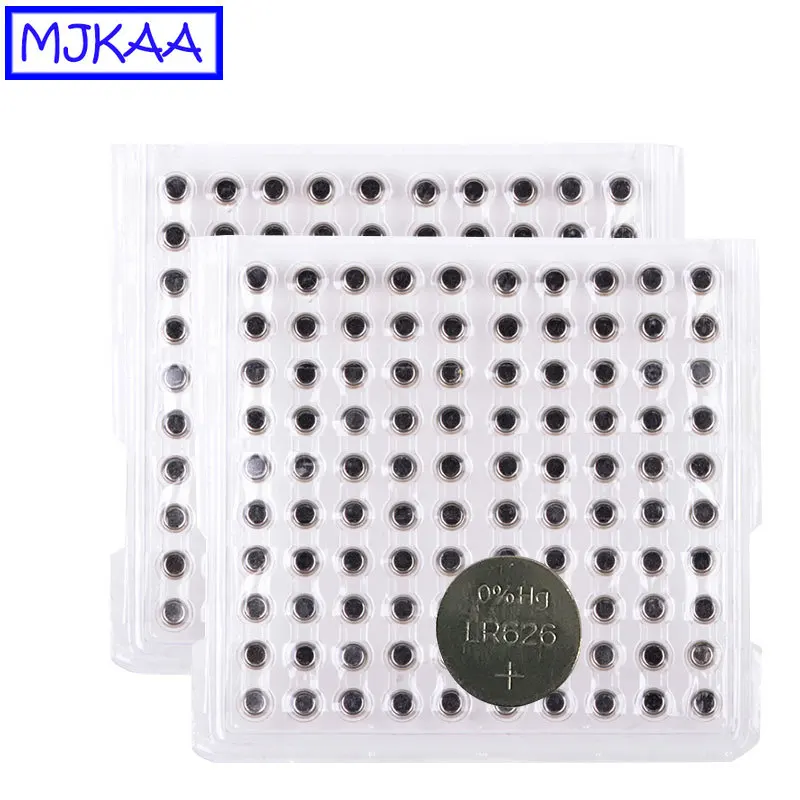 MJKAA 200 шт. AG4 LR626 1 5 В Щелочная батарейка кнопка 377A 377 SR626SW SR66 LR66 LR 626 дешевые батарейки