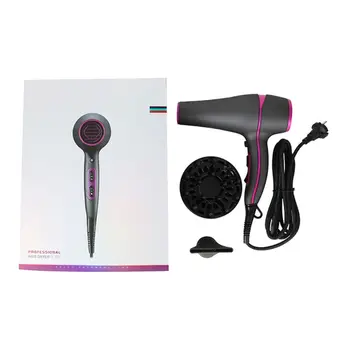

Hair Blow Dryer Heat Blower with Collecting Nozzle Diffuser for Home Salon Use K1AD