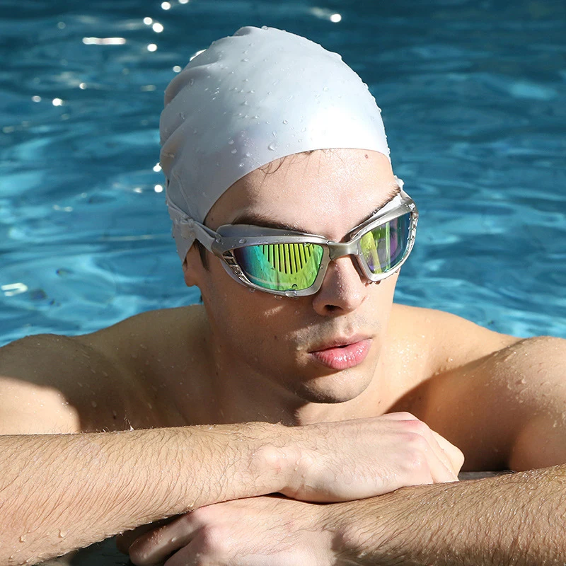 Купить High Quality Professional Swimming Goggles Anti Fog UV Plating Lens Waterproof Adjustable Glasses Eyewear men women  Спорт и | Очки для плавания (4001222904913)