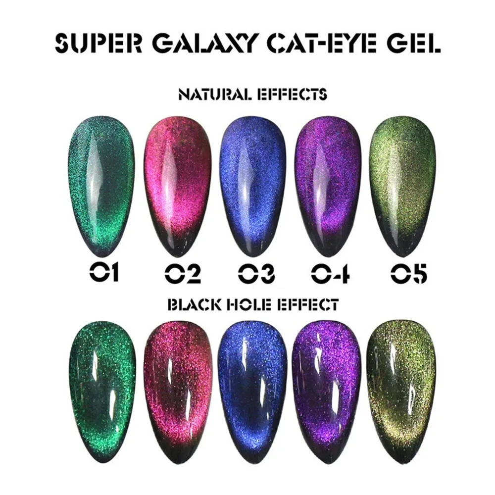 5 мл 9D Galaxy Cat Eyes светодиодный Гель-лак для ногтей Хамелеон для использования с магнитом УФ-лак для ногтей Дизайн ногтей Блестящий гель кошачий глаз УФ лак