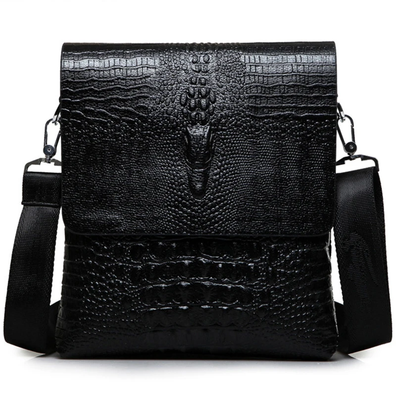 Luxury Brand Alligator Men Shoulder Bag Leather Business Crocodile Grain Crossbody Bag For Men Messenger Bag Male Casual Satchel