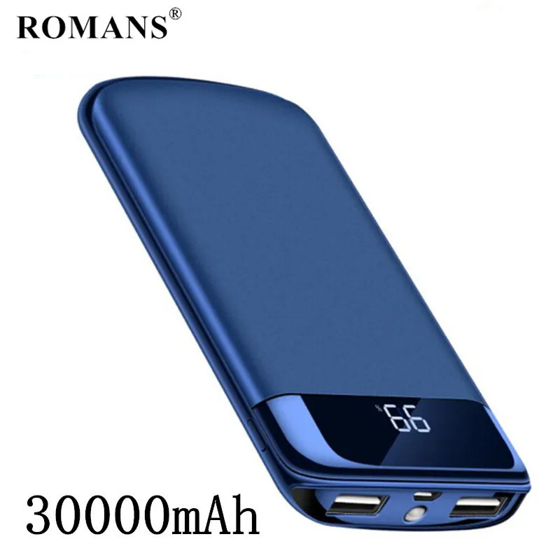 Для Xiaomi MI iphone X Huawei 30000 мАч Внешний аккумулятор внешний аккумулятор повербанк 2 USB портативное зарядное устройство для мобильного телефона Для Xiaomi MI iphone X Huawei 30000 мАч Внешний аккумулятор внешний аккумулятор повербанк 2 USB портативное зарядное устройство для мобильного телефона