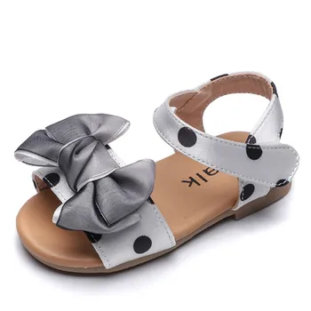 

baby girls shoes summer sandals Bow Kids Princess Sandals Shoes For Girls Soft Dot Toddler Children Beach Shoes Girls Size 15-30