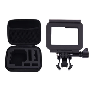 

Carrying Case Pouch Bag Case Zip Black for Digital Camera GoPro Hero 1 2 3 3+ with PlasticBorder Frame Case