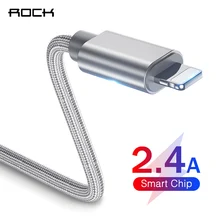 Rock Usb кабель для iPhone iPad 2.4A кабель для быстрой зарядки шнур для зарядки для iPhone X XS XR 8 7 6 SE 5 для освещения кабель для передачи данных