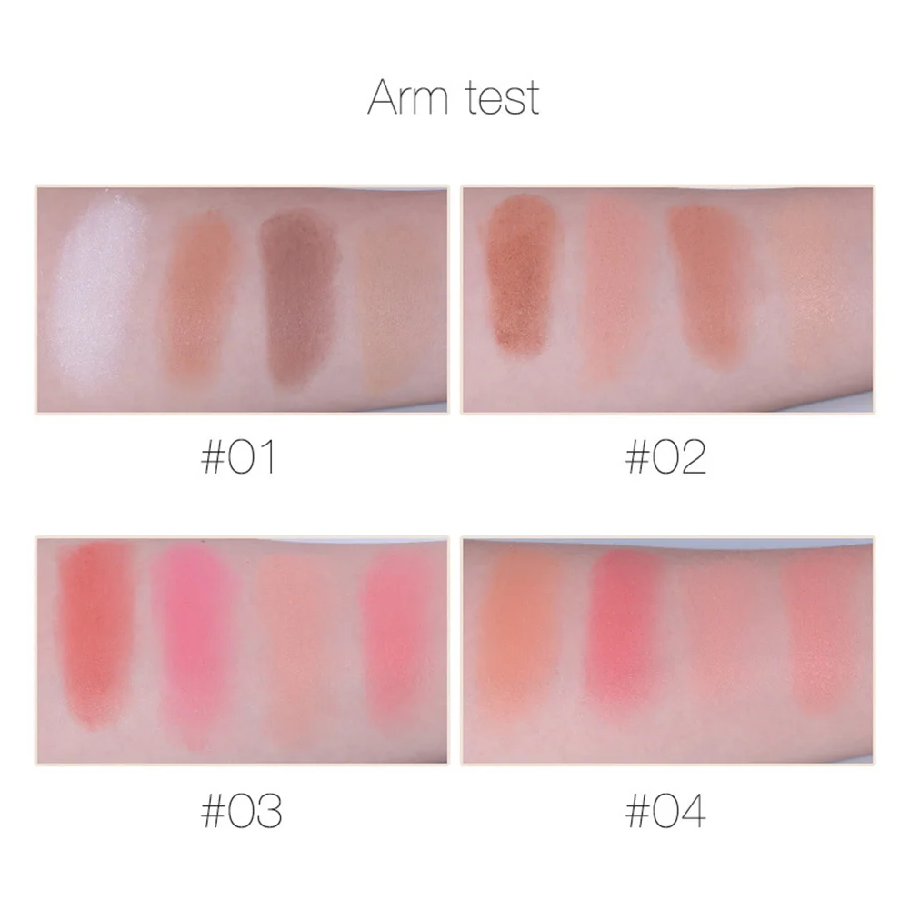 With Palette Blush Set Long Lasting Home Use Highlighter Salon Party Makeup Powder Natural Supplies Tool Facial Cosmetic