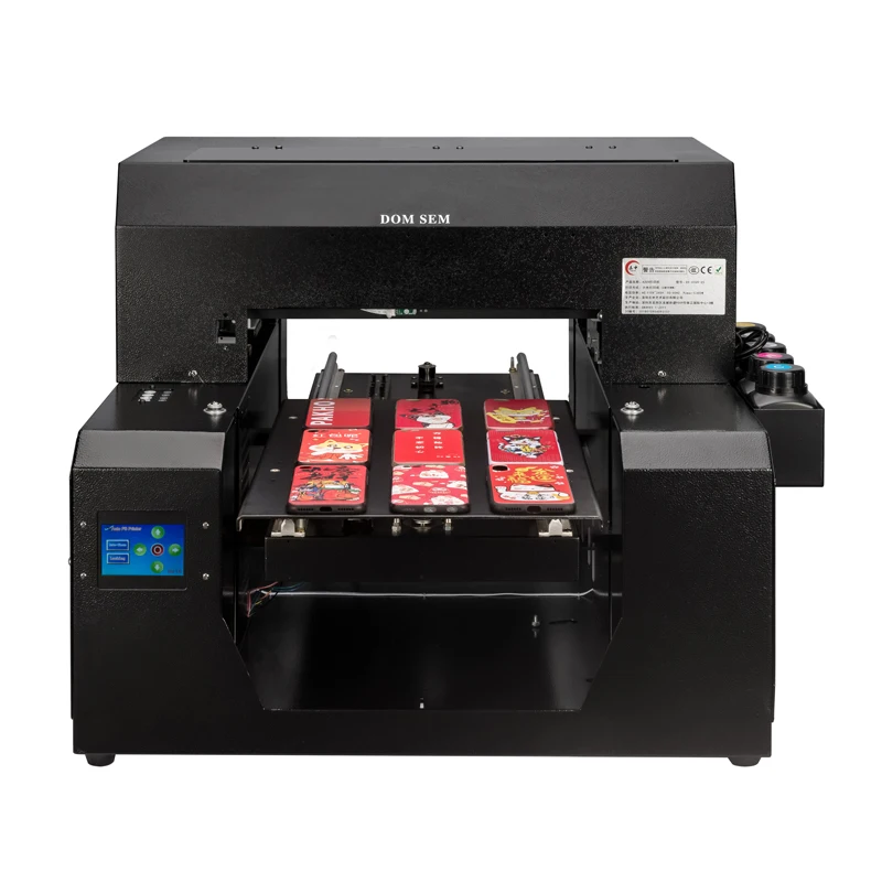 

Newest 2019 DOMSEM Cylinder Inkjet Printer Automatic UV Flatbed Printing Machine For Water Bottle Glass Metal Cylinder Printer