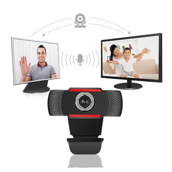 

20# Web Cam 360 Degree Webcam Usb Mic Clip-on 720p Megapixels Usb 2.0 Webcam Camera With Mic For Computer Pc Laptops Webcams