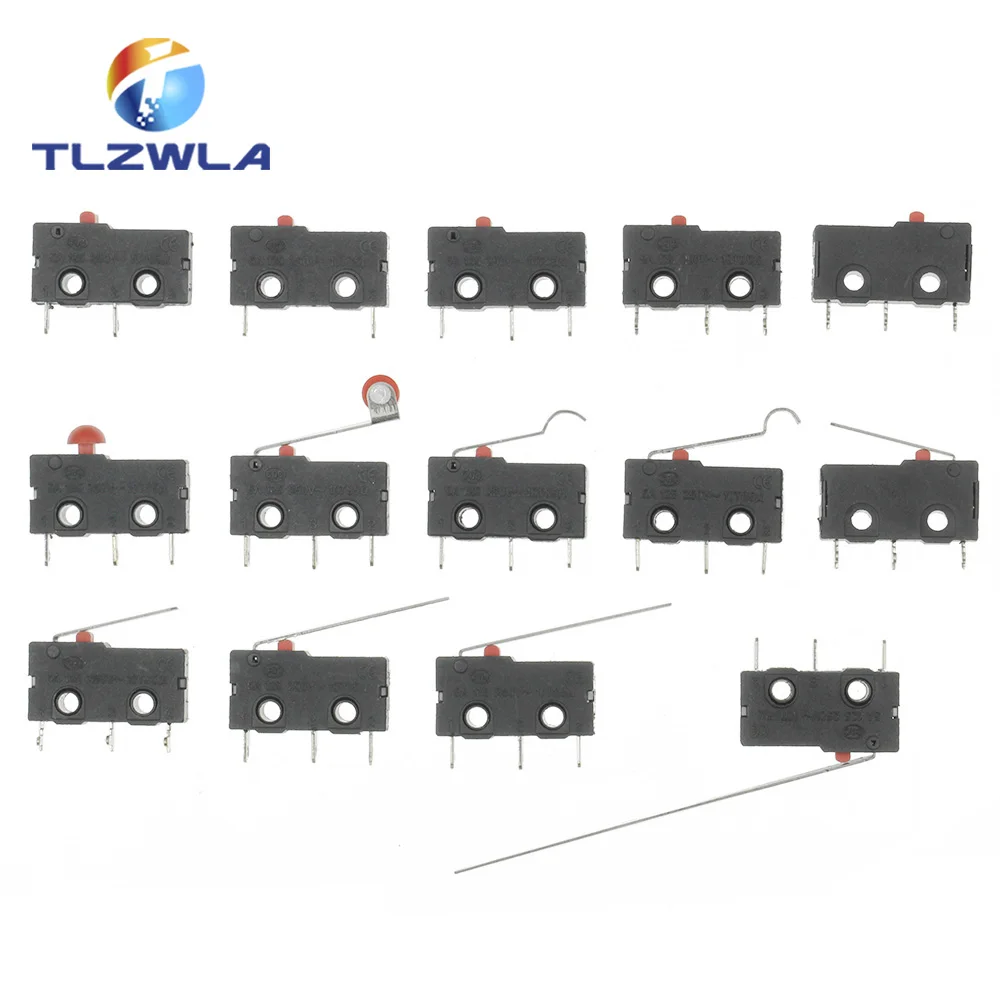 Microinterruttore Contatto In Rame 5A 125/250V Mini Finecorsa No Nc 2/3Pin Roller Arc Rod Interruttore A Pulsante Rapido