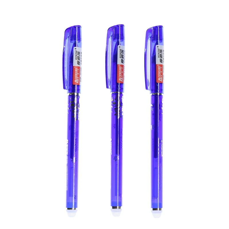 

3pcs Blue Ink Magic Erasable Gel Pen Student Writing Stationery Multi-Function Gel Pen 0.5mm Nib Writing Quality Smooth