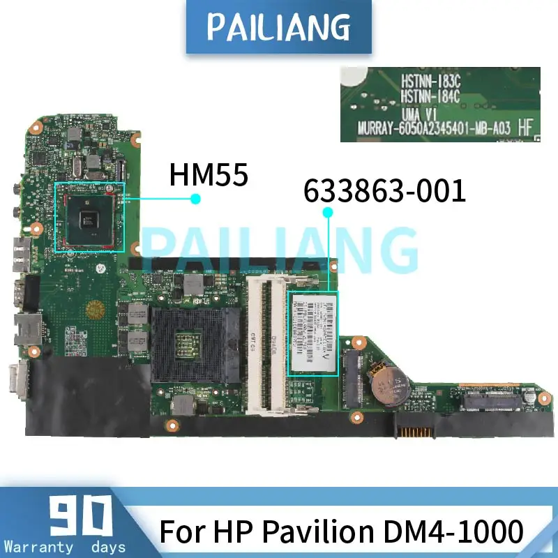 Placa-mãe para Computador Portátil Placa Mãe Compatível com hp Pavilion Hm55 Ddr3 633863 a Placa-mãe para notebook - Imagem 2